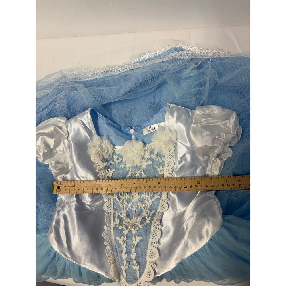 Child girl Classic blue Cinderella dress, cape&purse 6-8 yrs Halloween costume - Picture 8 of 9